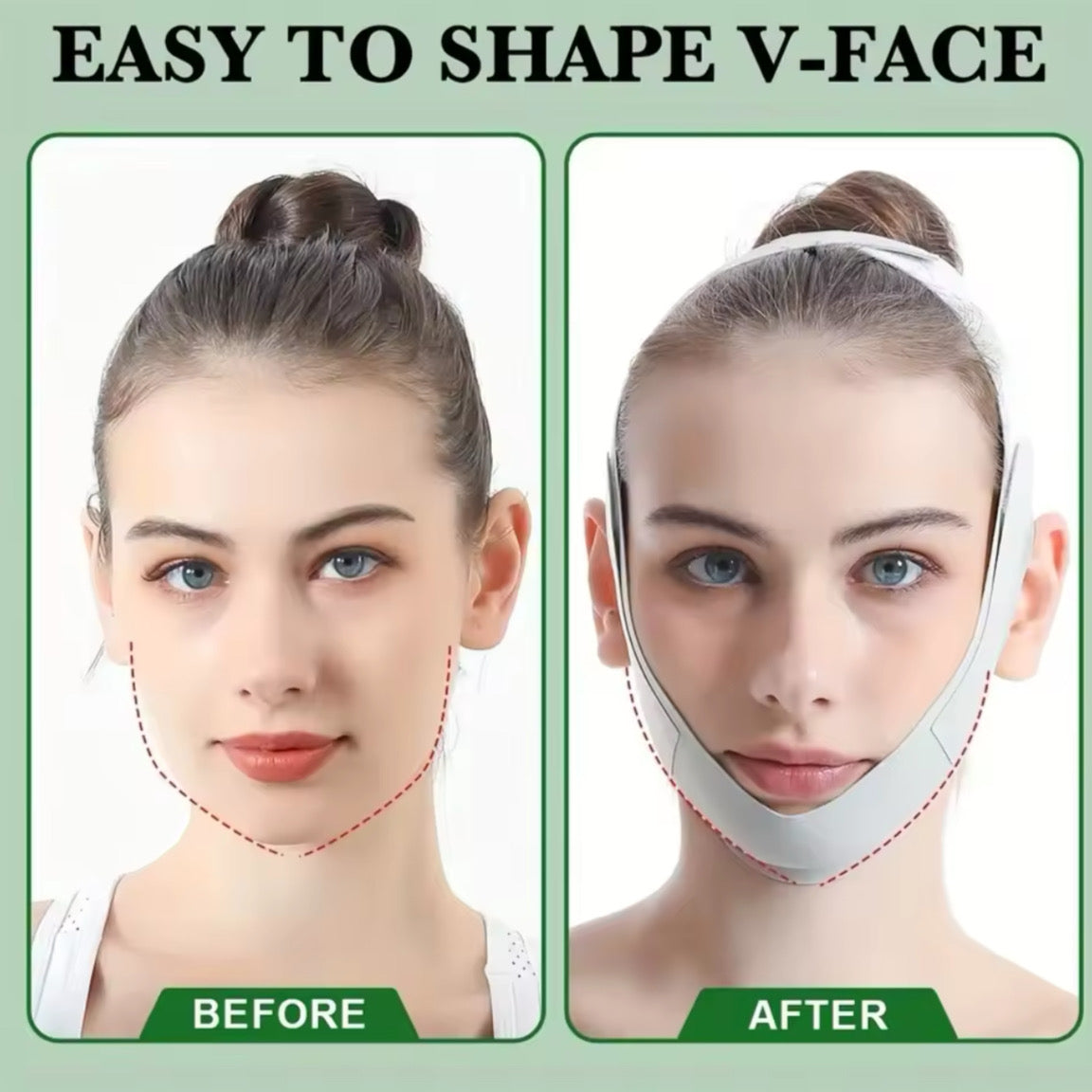 Fascia per il viso a forma di V