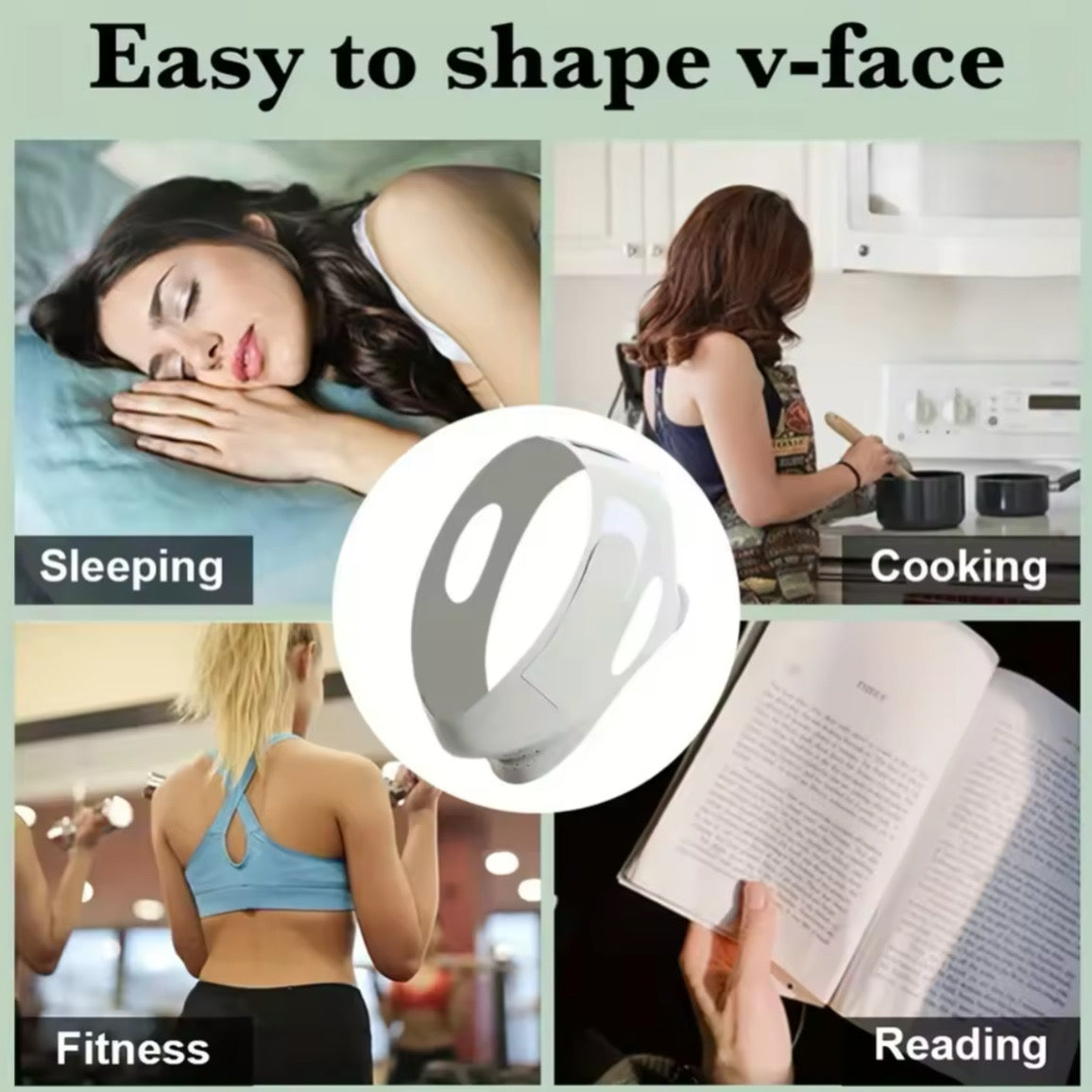 Fascia per il viso a forma di V