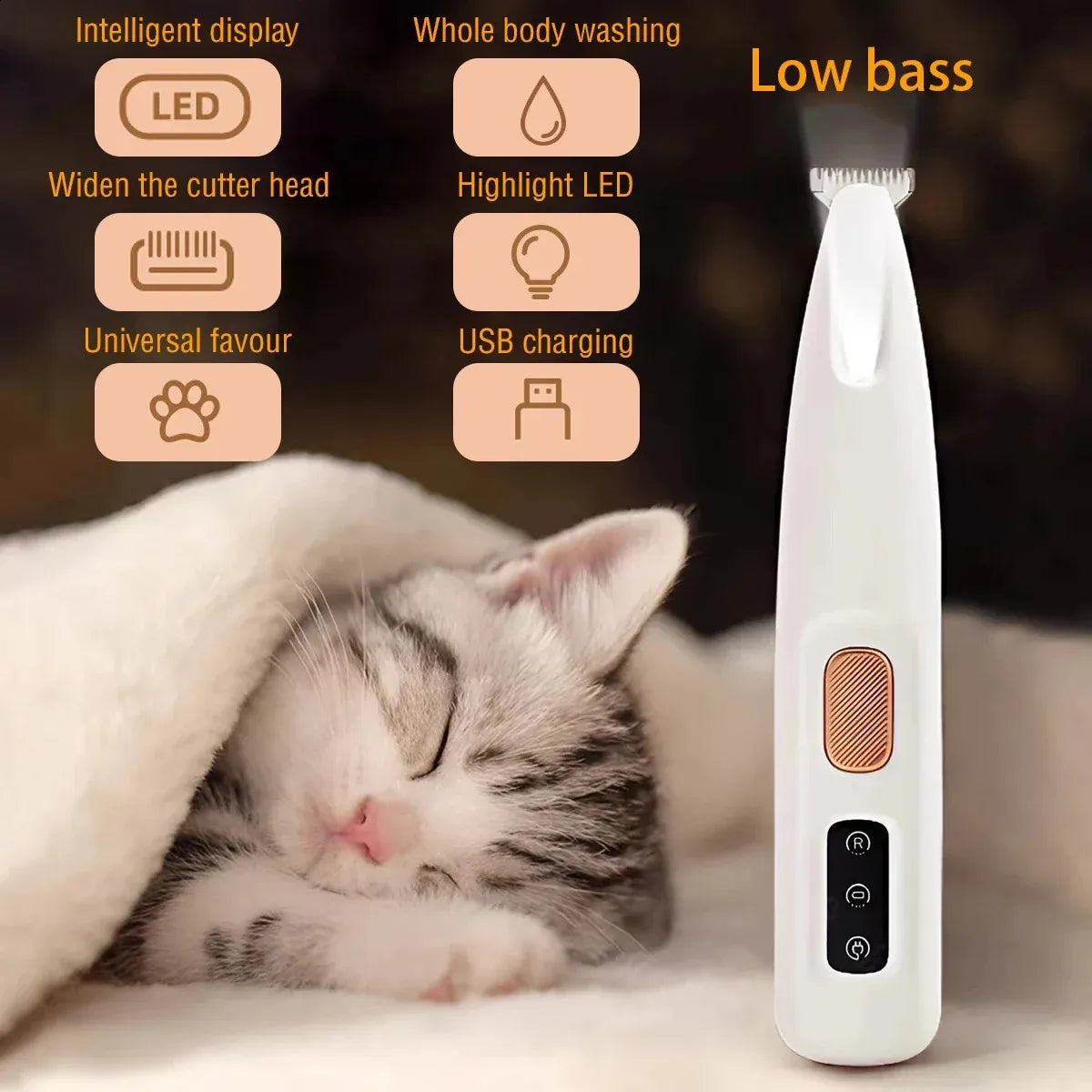 USB Paw Trimmer with LED Light