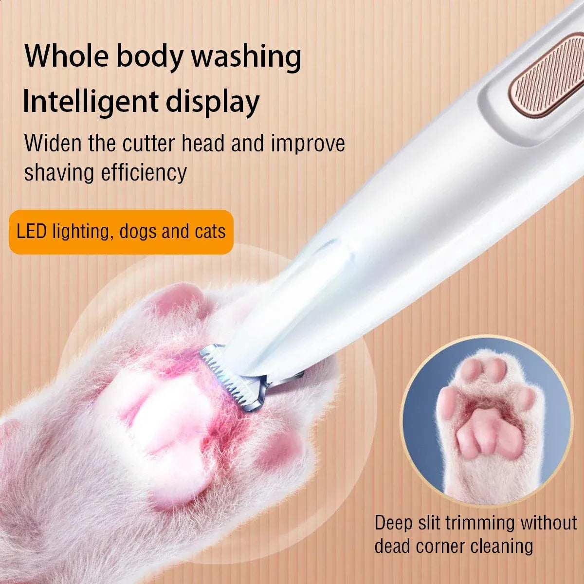 USB Paw Trimmer with LED Light