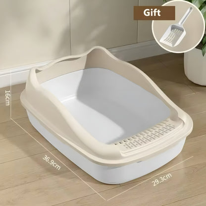 Caja de arena semi-cerrada para mascotas