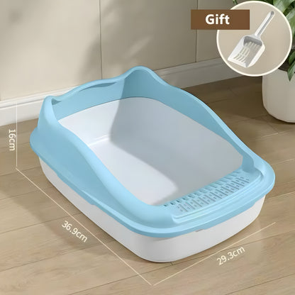 Caja de arena semi-cerrada para mascotas