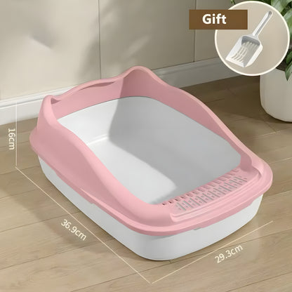 Caja de arena semi-cerrada para mascotas